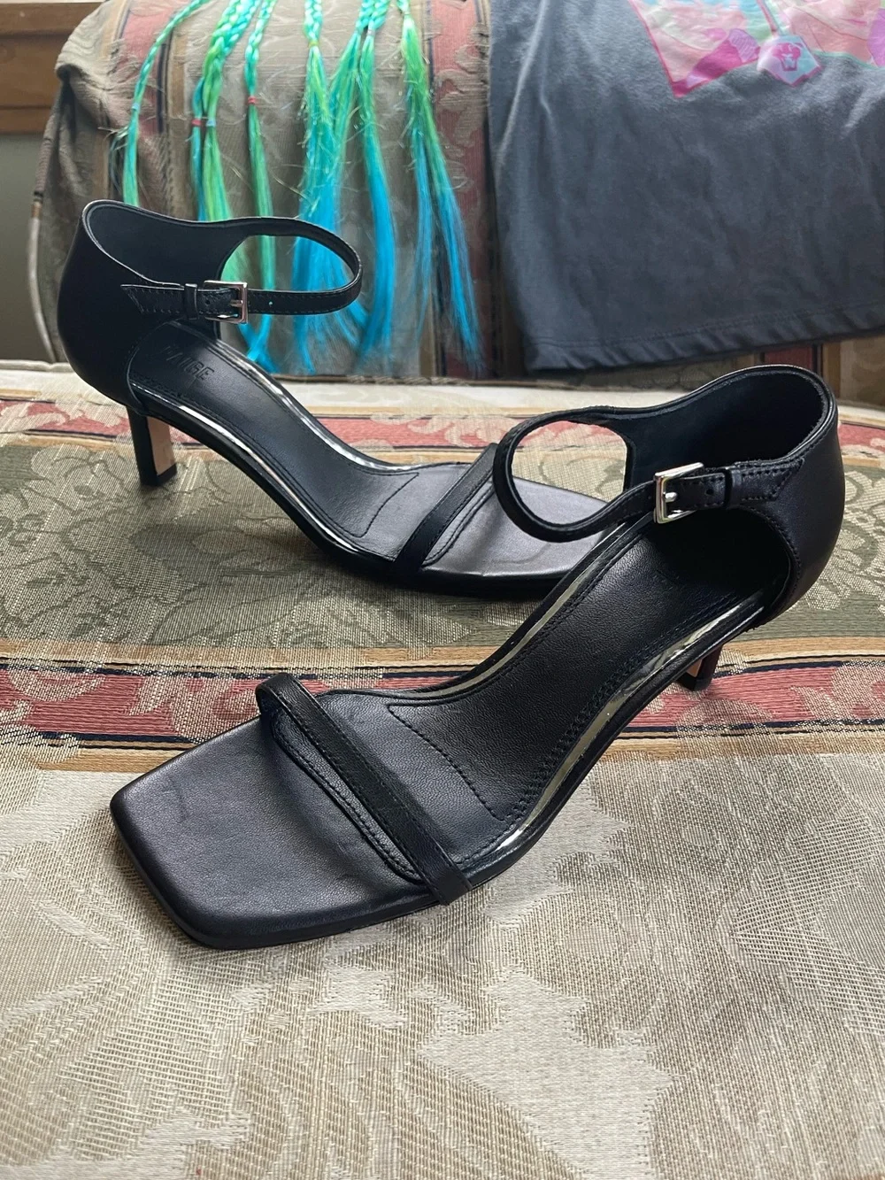 Paige Elin Ankle Strap Kitten Heel Sandals. Size 5 Women N11-20